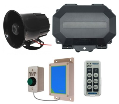 Wireless Commercial Siren Kit inc H/D Push Button & Loud 118 dB Siren
