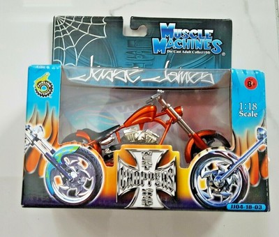MUSCLE MACHINES 1/18 JESSE JAMES WEST COAST CHOPPERS EL DIABLO RIGID 71121 F/S