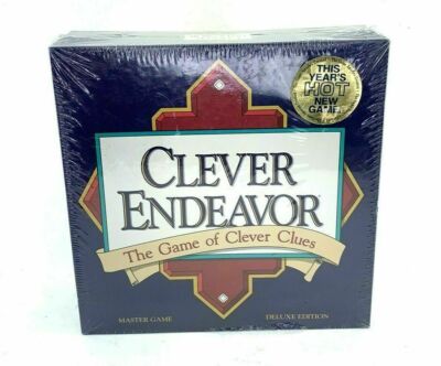 Clever Endeavor Deluxe Edition Board Game by Mind Games 1989 Vintage complete