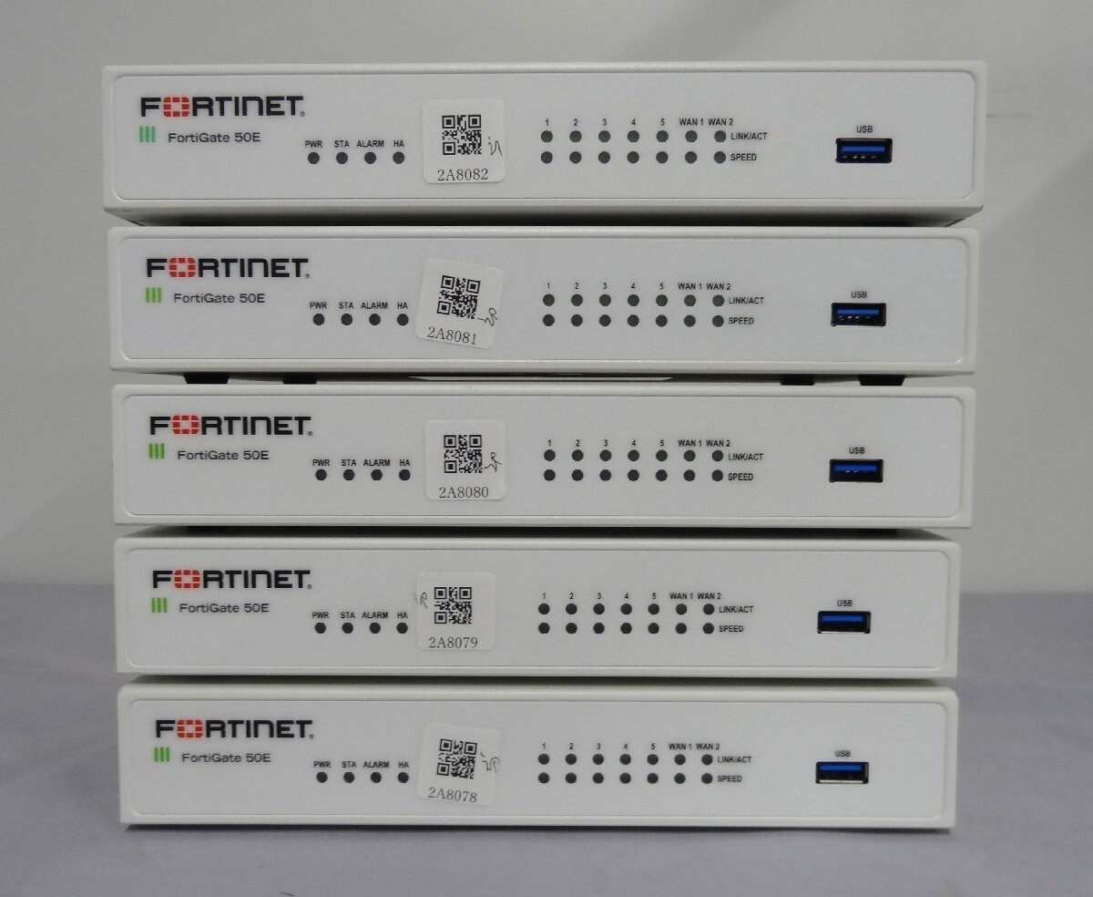 Fortinet FortiGate 50E 2台セット おまけ付き Fortinet Fortigate-50E Network Security Firewall Initialized