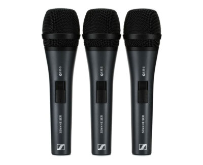 Sennheiser 3-PACK e835S Handheld Cardioid Dynamic Microphone Set ON/OFF Switch