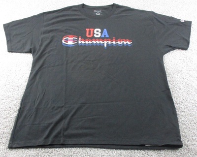 Black red and store blue champion shirt