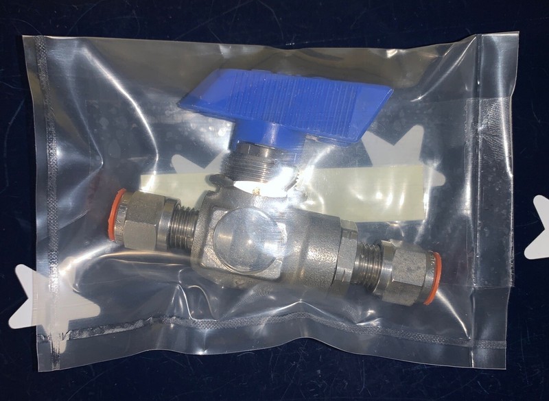 HOKE 1/4 Turn Stainless Steel Ball Valve w/ Sight 1/4” Tube Compression On Ends