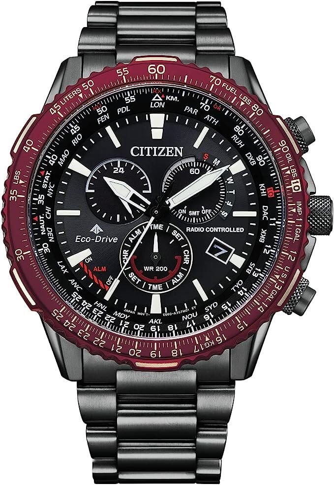 Pre-owned Citizen Cb5009-55e Promaster Eco-drive Radio-controlled Direct Flight Sky Black