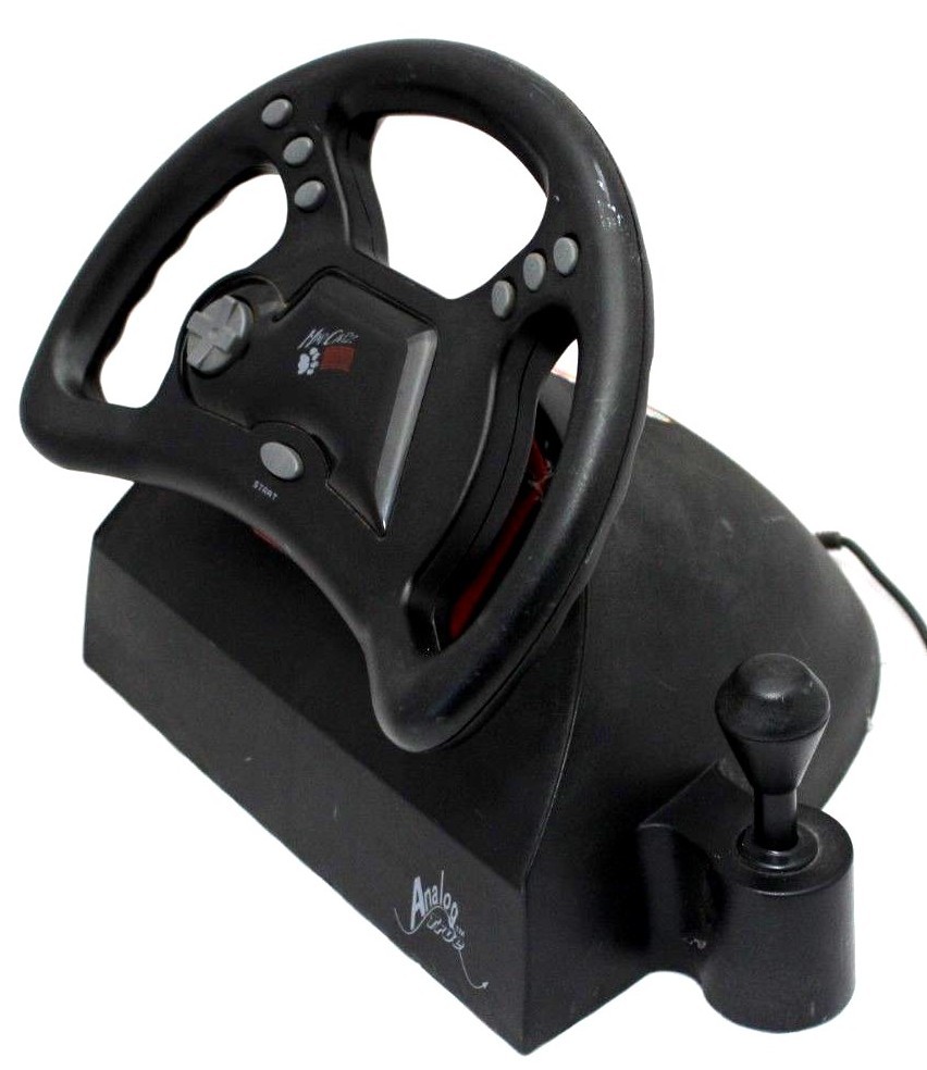 【⚡️MAD CATZ Analog Steering Wheel for PS】 N64_Madcatz_Analog_Racing_Whee
