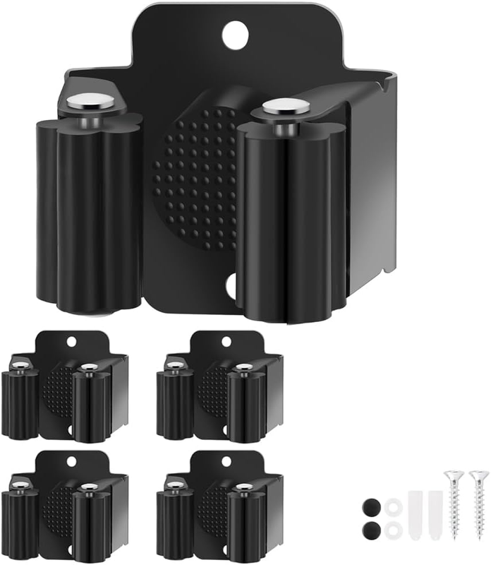 Broom Holder Wall Mount, 4PCS Broom Hanger Wall Mount, Stainless Steel Heavy Dut