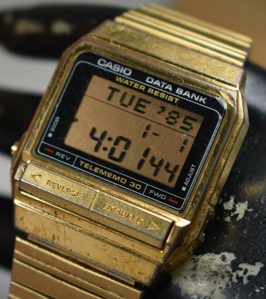 RARE! Vintage 1988 Casio DB-310 (871) GOLD Data Bank