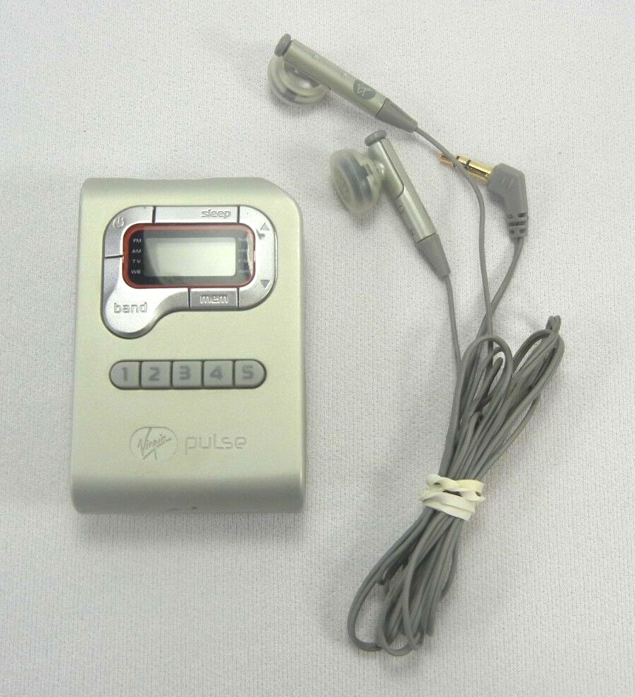 Virgin Pulse AM/FM Personal Radio With Matching Earbuds Model VP-03