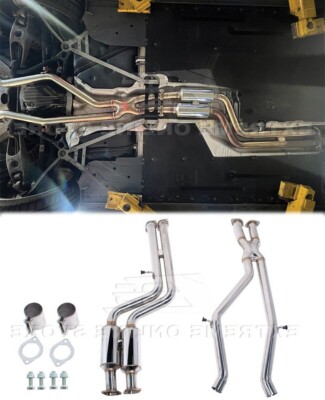 2.5'' Resonated Mid Pipe For 15-20 BMW F80 M3 F82 M4 T304 Stainless Steel Exhaust