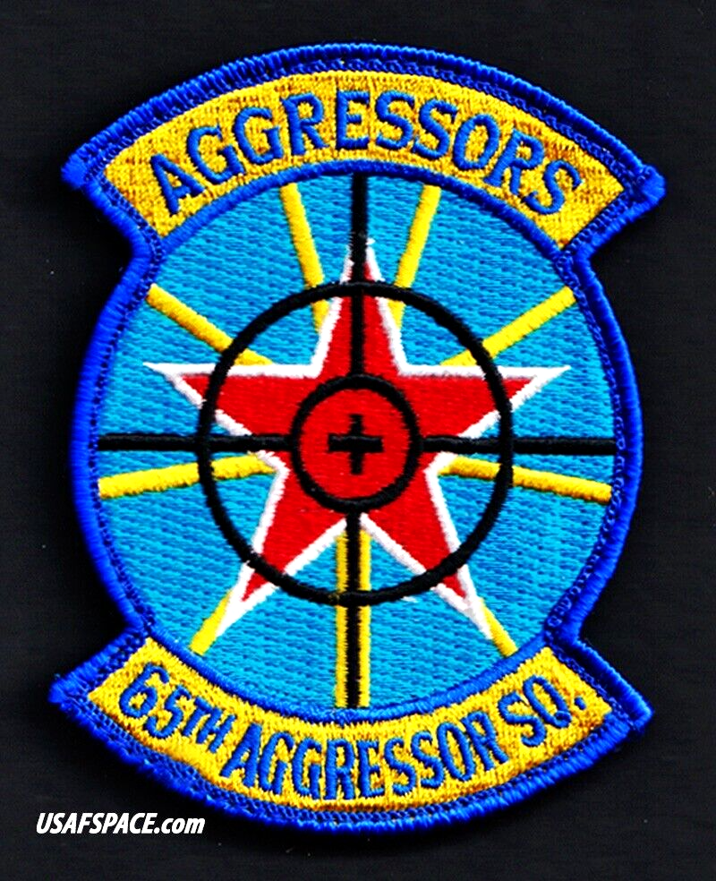 USAF 65th AGGRESSOR SQUADRON PVC パッチ USAF 65th AGGRESSOR SQ-65 AGRS- F-35 -AGGRESSORS -Nellis AFB