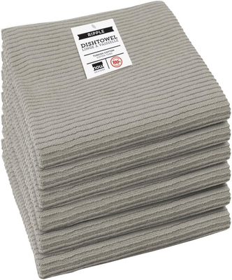 Now Designs Ripple Kitchen Towel, Set of 6, London Grey