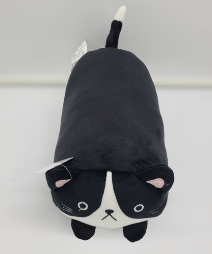 Rare Daiso Japanese BLACK Plush Cat Doll Cute Soft Stuffed Toy 15"