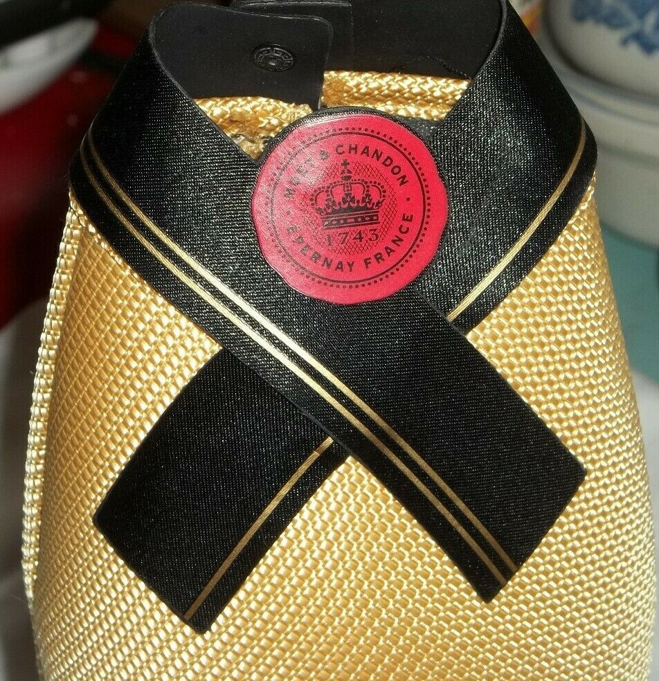 Moet & Chandon,Imperial,Champagne,Sleeve,Insulator,Koozie,Zipper Back,NEW!