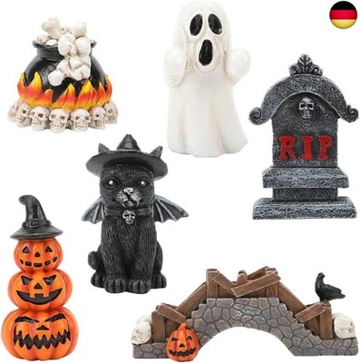  FONDUO 6 Stück Halloween Deko Miniatur Mini Figuren Für Puppenhaus Deko H 
