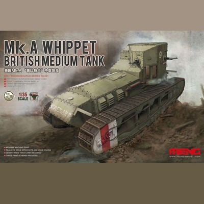 Meng-Models- 1/35 Scale Mk.A Whippet British Medium Tank Plastic Model Kit