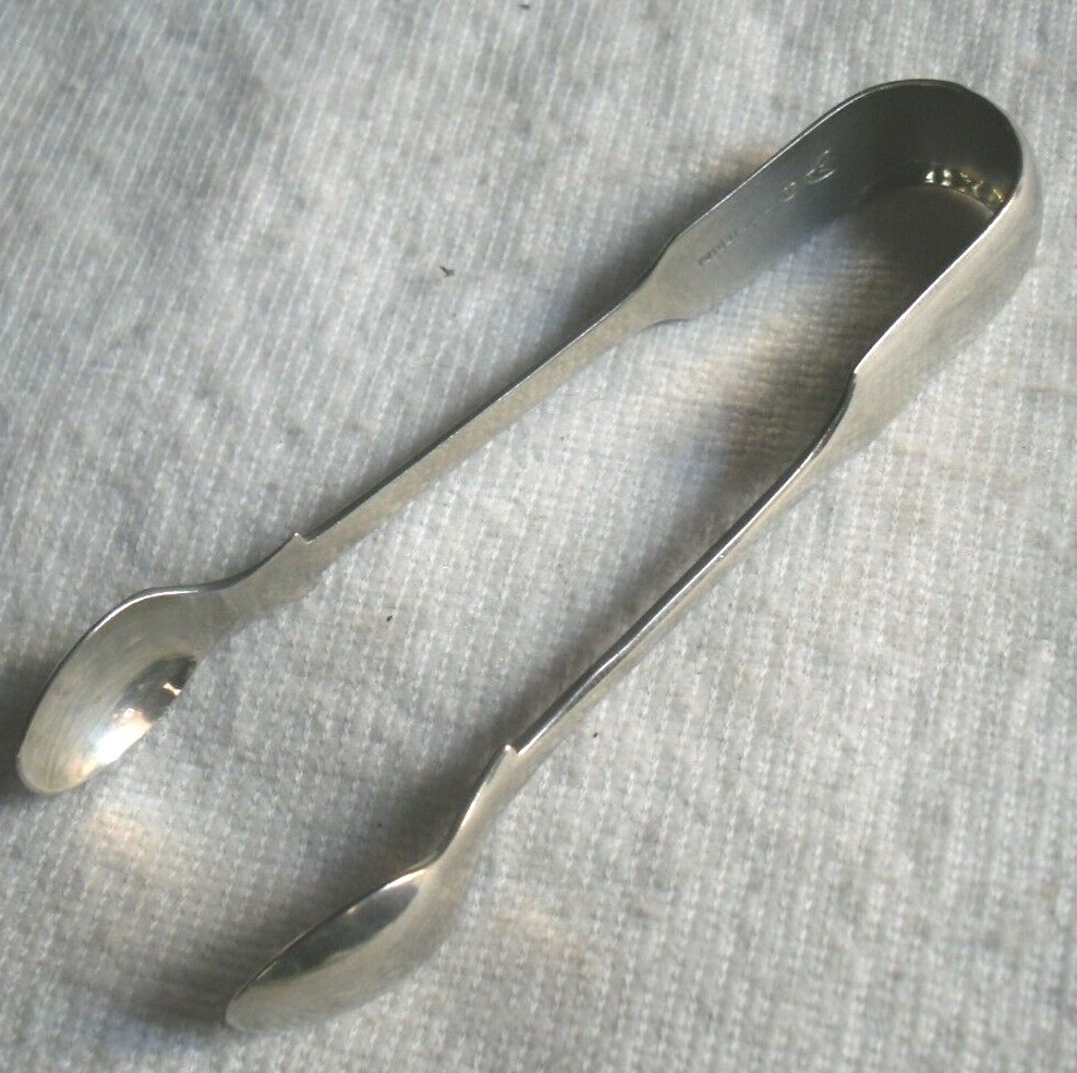 Antique 1920s Potosi Silver Old English Pattern Sugar Tongs Nips.Mint