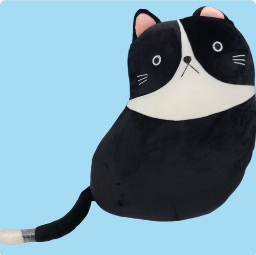 Rare Daiso Japanese Black Plush Cat Doll Cute Soft Stuffed Toy 14