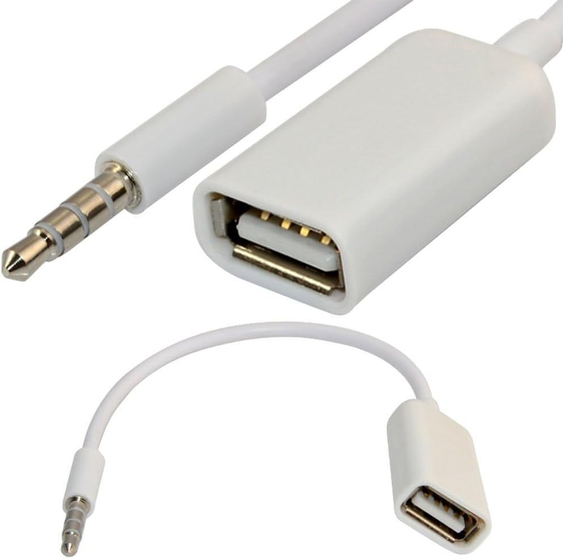 3.5Mm Male AUX Audio Plug Jack to USB 2.0 Female Converter Cable Cord EN