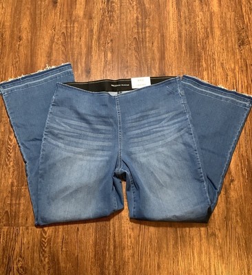 I.N.C Pull On Flare Leg Denim Jeans Pineapple Wash Size 20W NWT