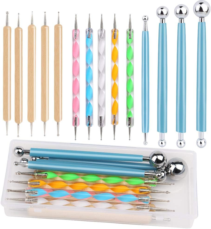 14 PCS Dotting Tools Ball Styluses with Box, Dotting Tools Set Rock Painting, Po