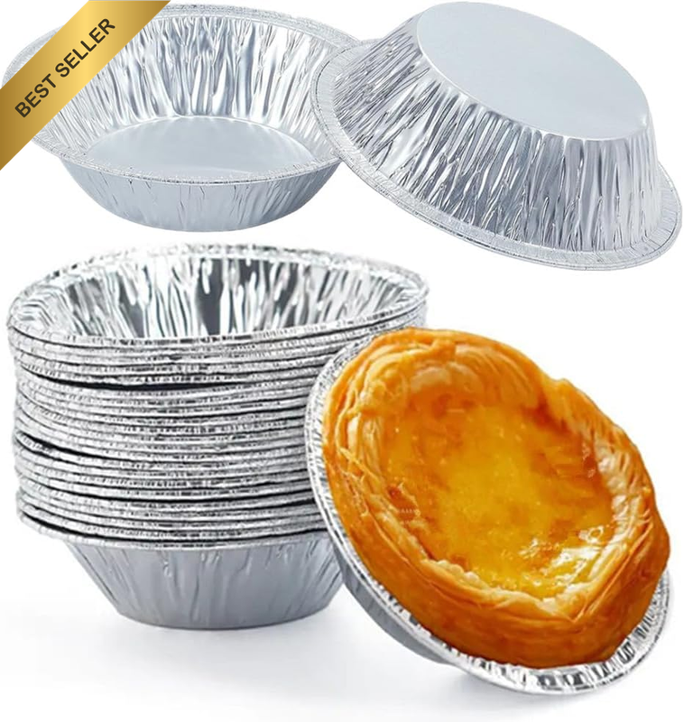 Aluminum Foil Baking Pie Pans,  120 Pcs 5 Inch Aluminum Foil Pie Pan, round Cake