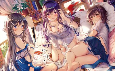 Anime girls kyokko998 artwork seishun buta yar wa bunny Playmat Gaming Mat Desk