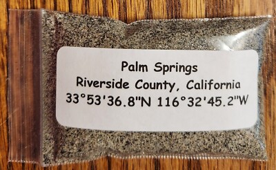 Palm Springs Sand Soil Dirt Sample Riverside County California Apx. 30ml.
