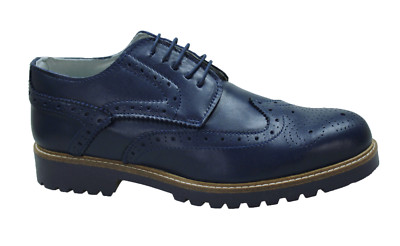 SCARPE FRANCESINE UOMO ARTIGIANALI VERA PELLE BLU CASUAL ELEGANTI da 40 a 43