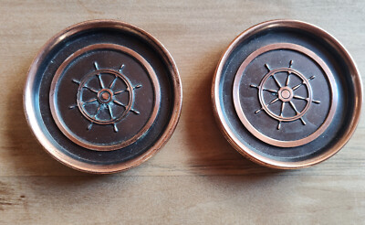 Vintage Hyde Park coasters Ships Wheel Nautical Set of 6