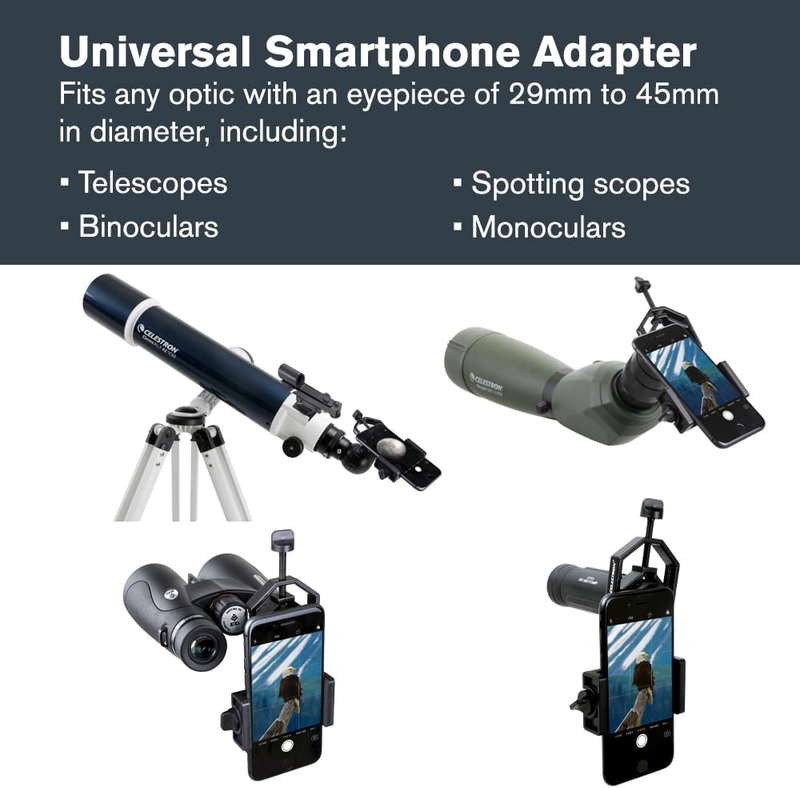 81035 Basic Smartphone Adapter 1.25" Capture Your Discoveries, Black