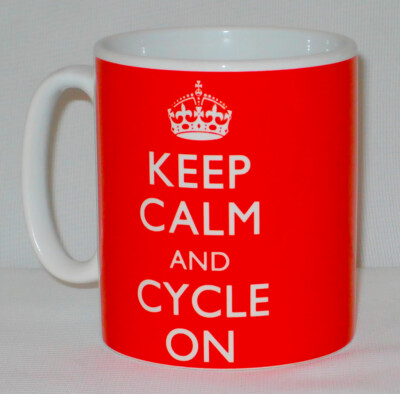 Keep Calm And Cycle On Mug Can Personalise Great Cyclist Bike Rider Riding Gift