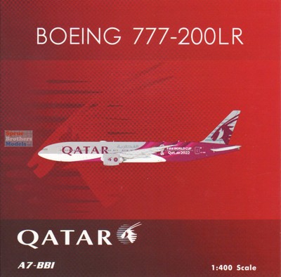 PHX04416 1:400 Phoenix Model Qatar Airways B777-200LR Reg #A7-BBI 'World Cup