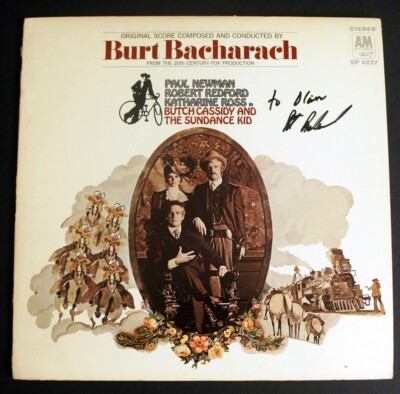 Burt Bacharach Signed Vinyl Butch Cassidy + PSA Quick Opinion, with Vinyl
