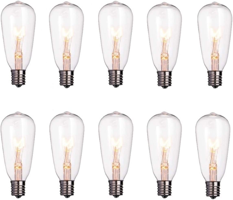 7watt C9/e17 Intermediate Screw Base St40 Clear Glass