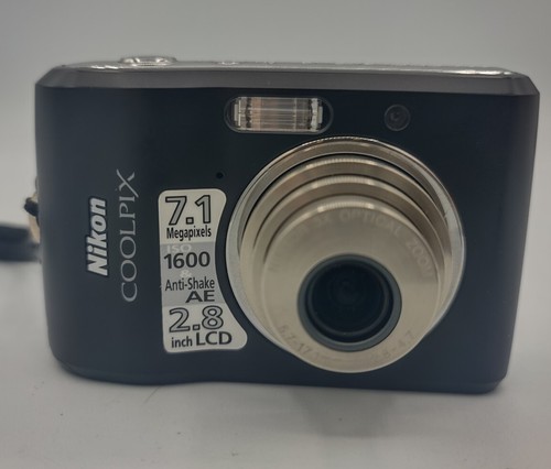 Nikon COOLPIX L16 7.1MP Digital Camera - Matte Black - TESTED