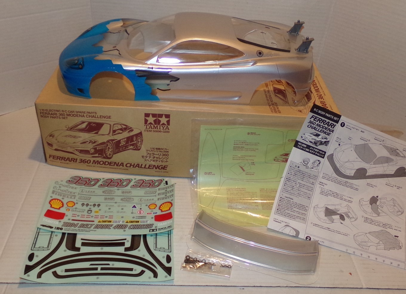 ホビーラジコン TAMIYA FERRAR 360 MODENA CHALLENGE 1/10 Tamiya 1/10 Ferrari 360 Modena Challenge R/C Body Part Set