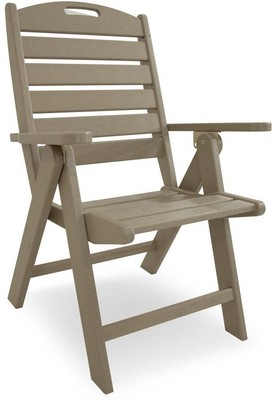 Outdoor Patio Dining Chair Folding UV Protected Weather Resistant Plastic Frame