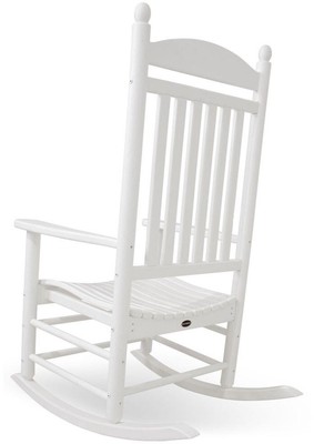 Patio Rocking Chair UV Protected Water-Weather Resistant Plastic Frame White