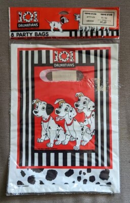 Vintage 101 Dalmatians Loot Bags 8 Bags Sealed candy party