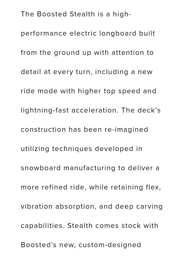 Boosted Board Stealth - Electric Longboard - NEW STILL IN BOX NEVER BEEN OPENED