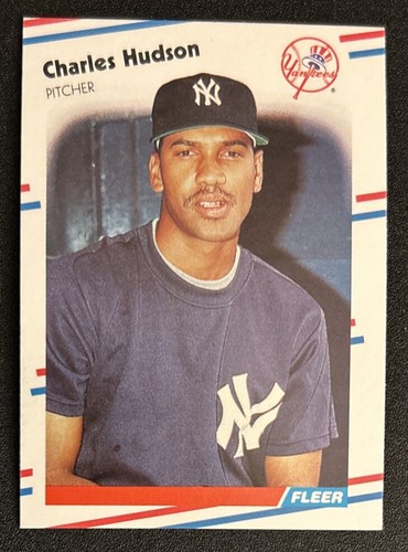 1988 Fleer Charles Hudson Baseball Card #210 Yankees Pitcher