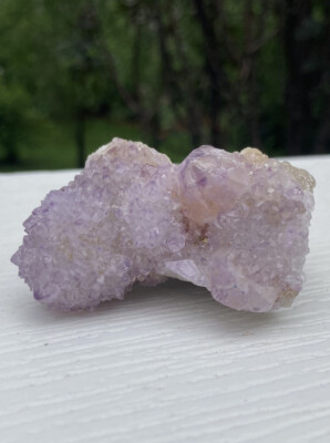 135 grams AMETHYST SPIRIT QUARTZ Fairy Cactus Sparkly Purple Point Cluster 2.4 