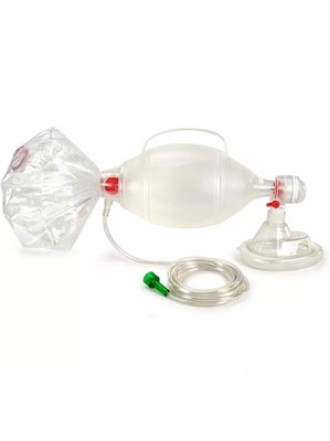 AMBU Bag SPUR II Pediatric Resuscitator Toddler Mask & Oxygen Reservoir. !4 piec