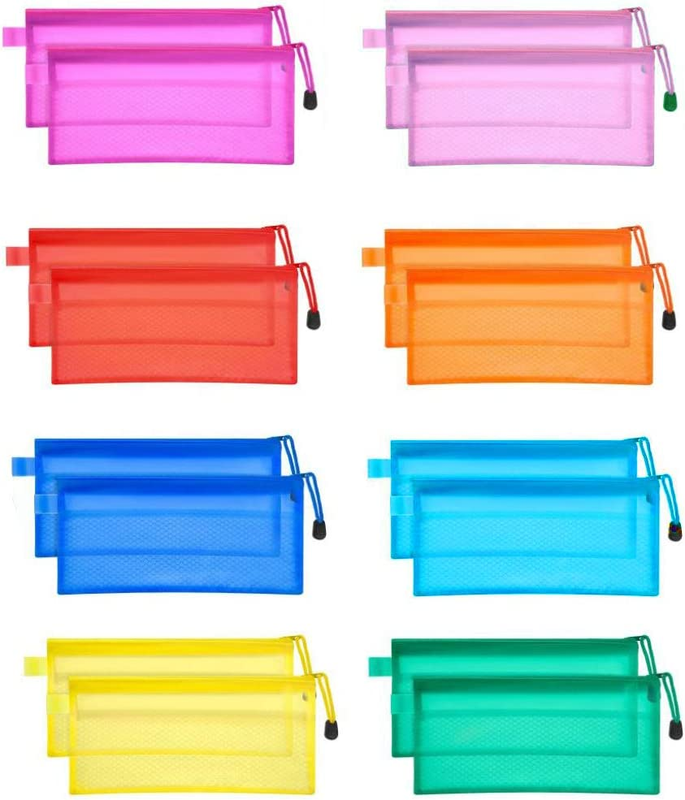 36Pcs 9 X 4-1/2 Inches Waterproof Plastic Double Layer Zipper File Bags Invoice