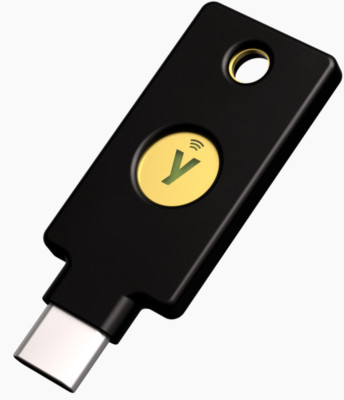 Yubico YubiKey NFC USB-C Security Key Two-Factor authentication (2FA) OEM BLACK