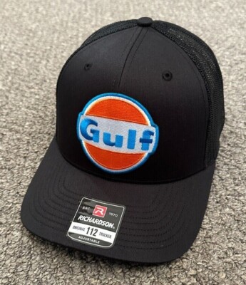 Gulf Oil Hat Vintage Racing Style Snapback Trucker Mesh Cap