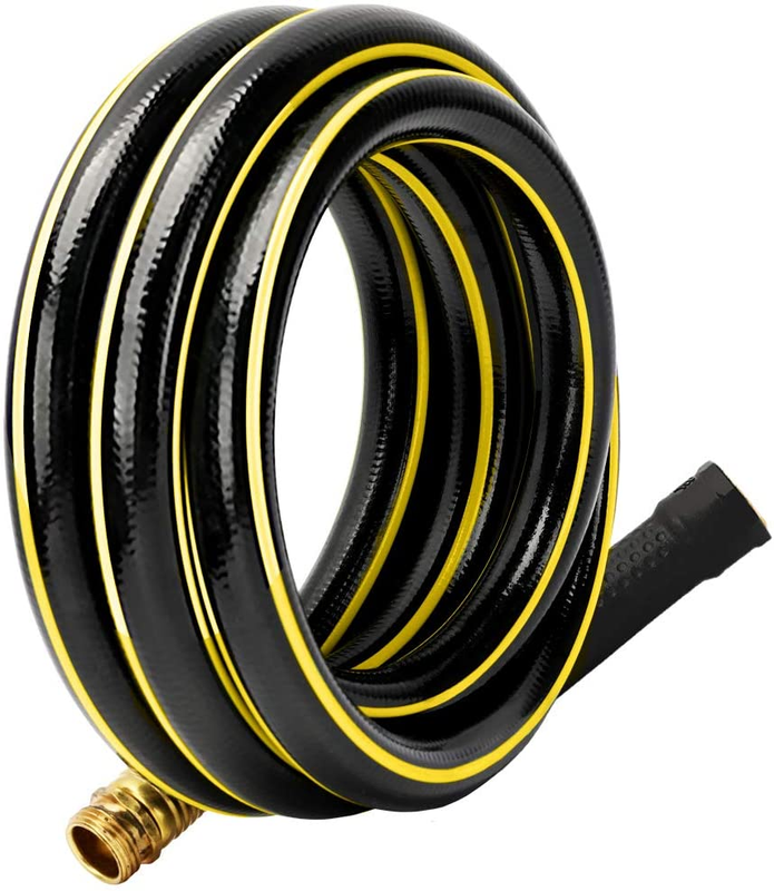Solution4Patio 3/4 In. X 10 Ft. Short Garden Hose, No Leaking, Black Lead-In Hos