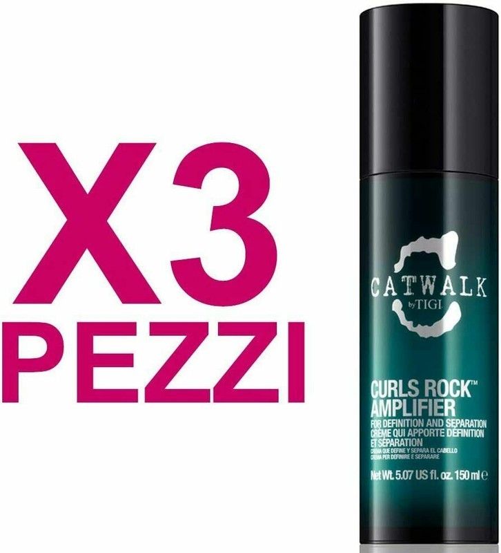  Tigi Catwalk Curls Rock Amplifier Crema Definizione Ricci Kit 3 Pezzi X 150ml
