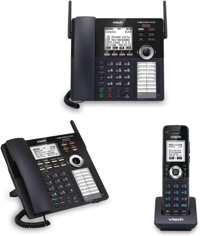 VTech 4-Line Expandable Small Business Office Phone System & VTech Extension Des