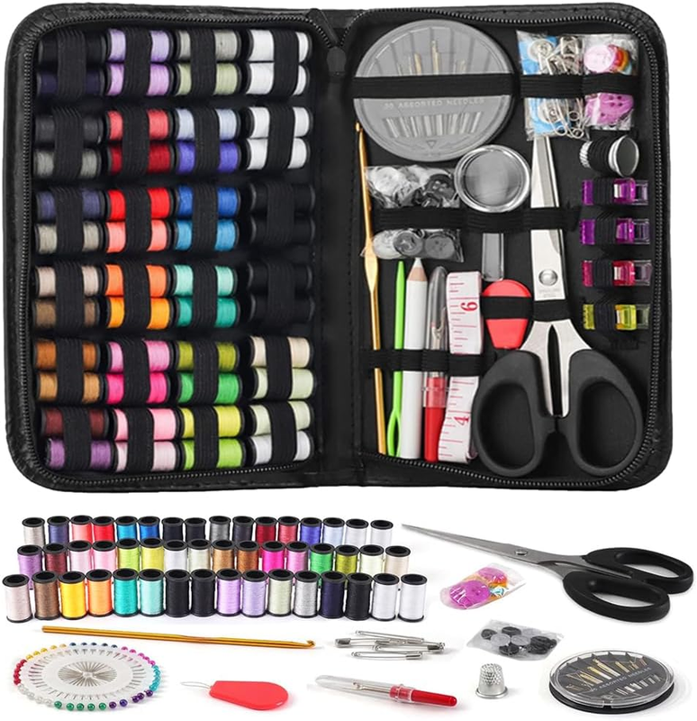 Sewing Kit, 172 pcs Sewing Supplies Accessories including 48 Spools of Thread, S